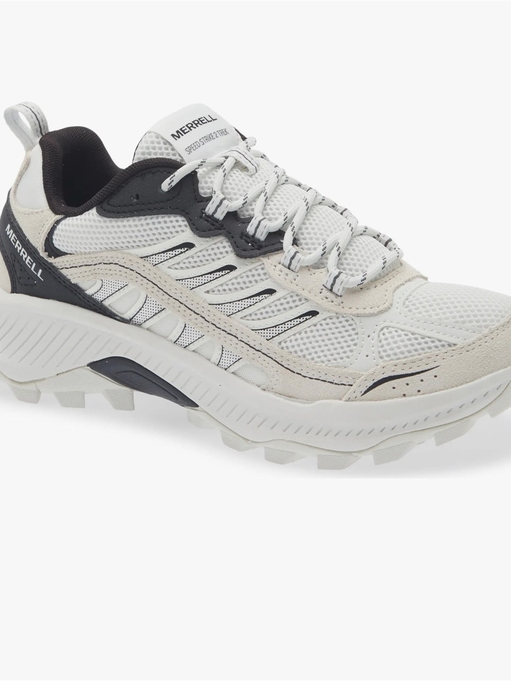 Merrell White and Black Trail Hiking Sneakers Speed Strike 2